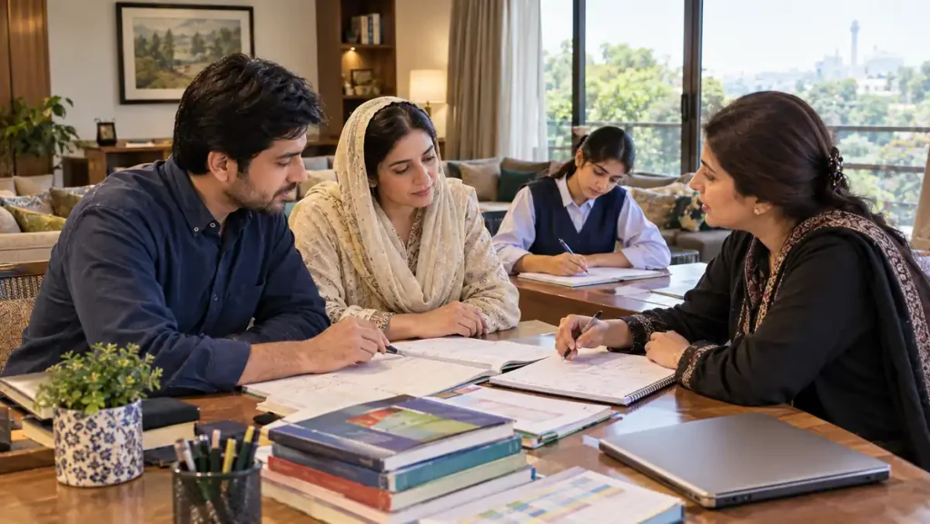 Home Tutor in F 6 Islamabad providing personalized one-to-one academic support to a Pakistani student
