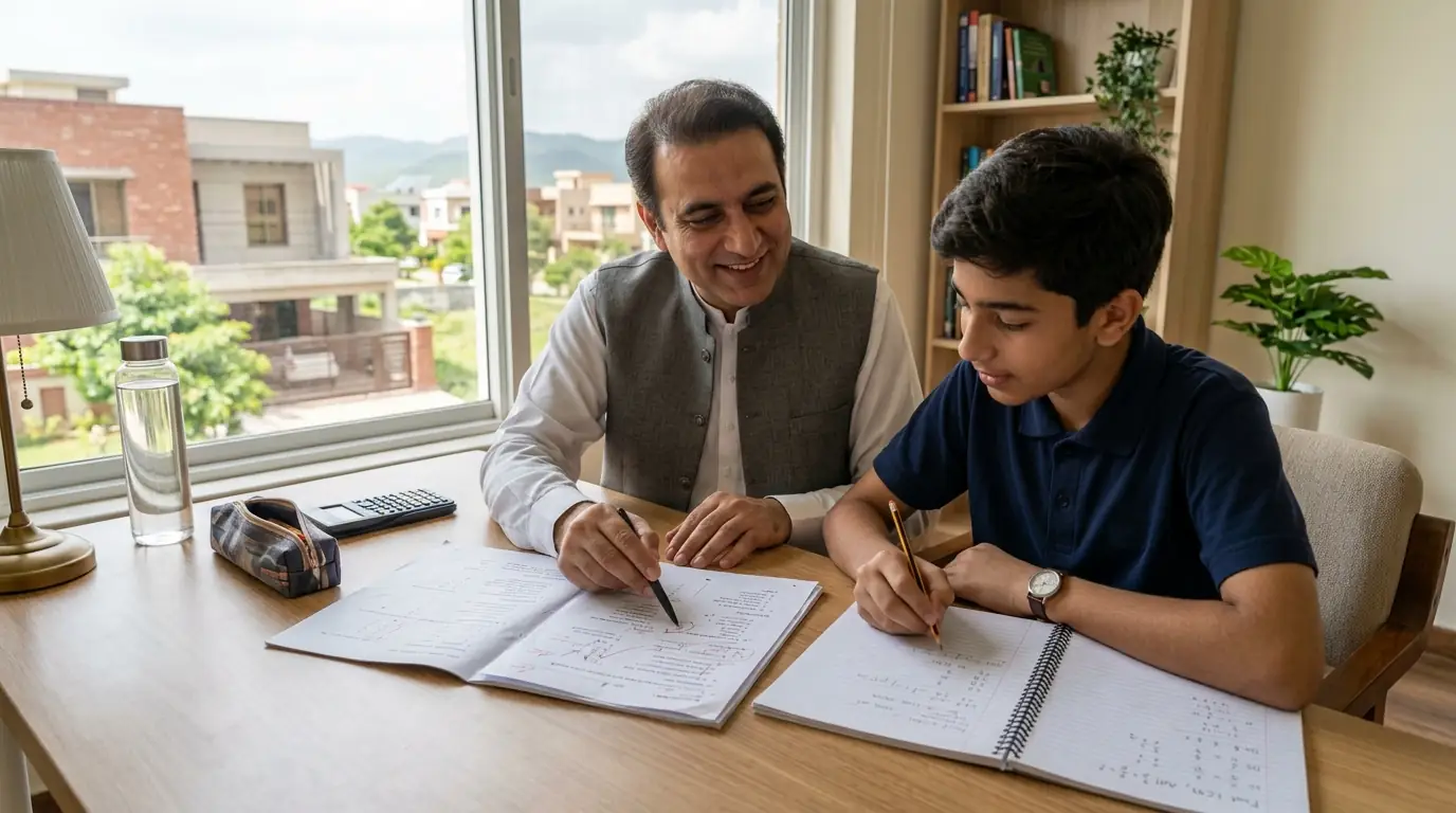 Home tutor in G 14 Islamabad providing one-to-one mathematics support to a student