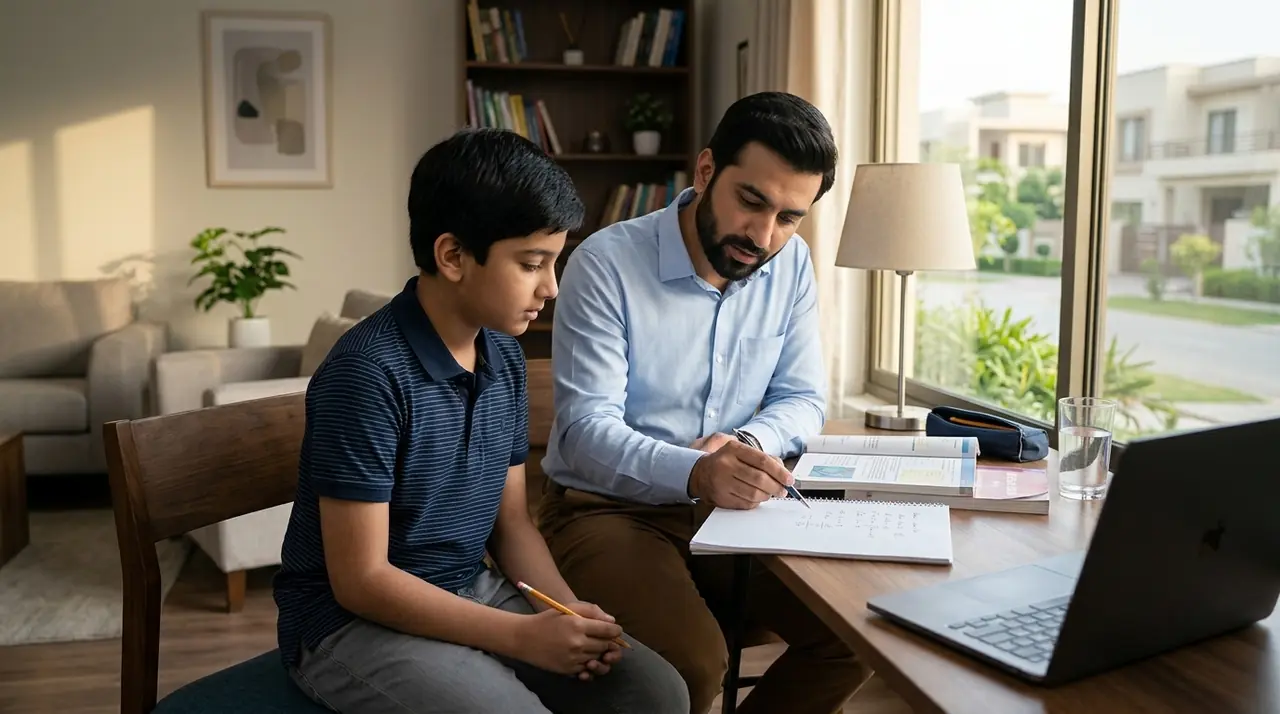 Home tutor in G 10 Islamabad helping a student with mathematics