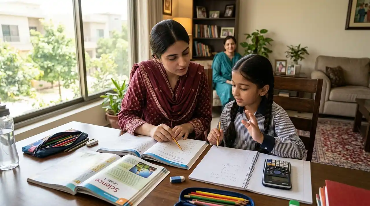 Home tutor in G 10 Islamabad helping a student study science