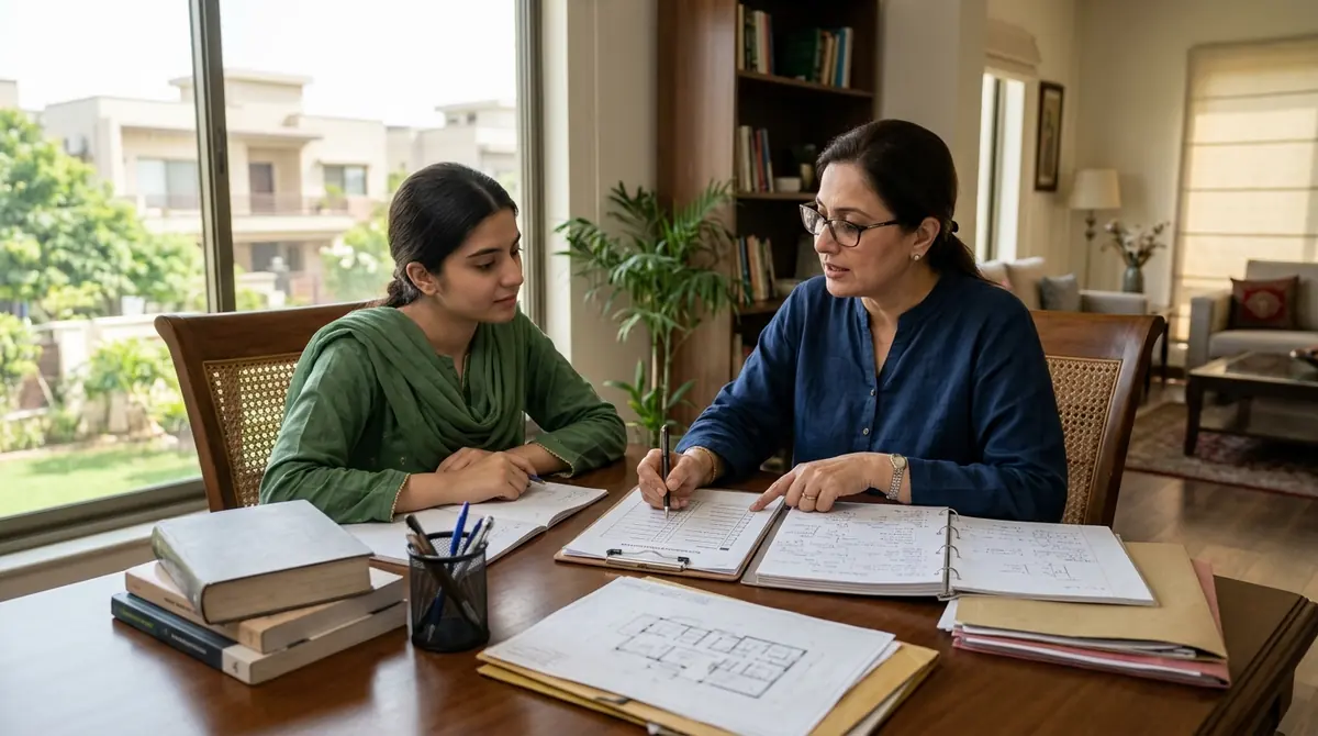 Private tutor helping a student with personalized lessons at home in G 12 Islamabad