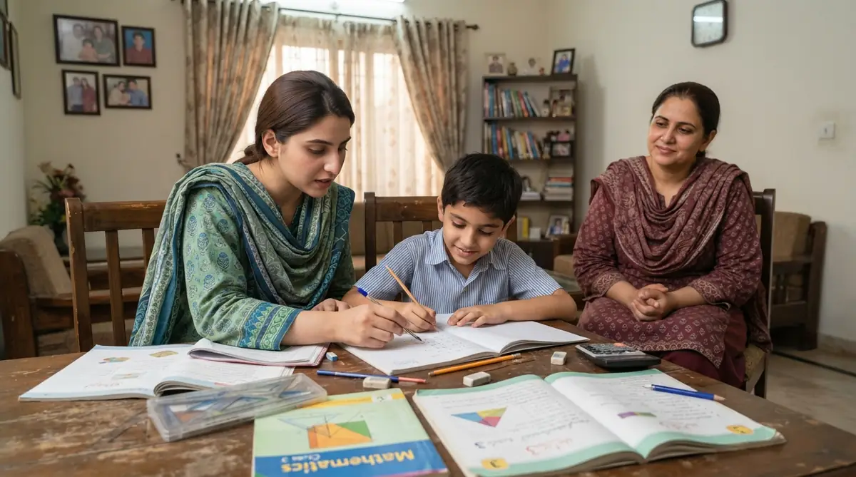 Home Tutor in Satellite Town Rawalpindi helping a child with mathematics