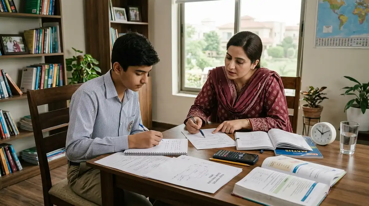 Home tutor in G 11 Islamabad helping a student prepare for academic exams