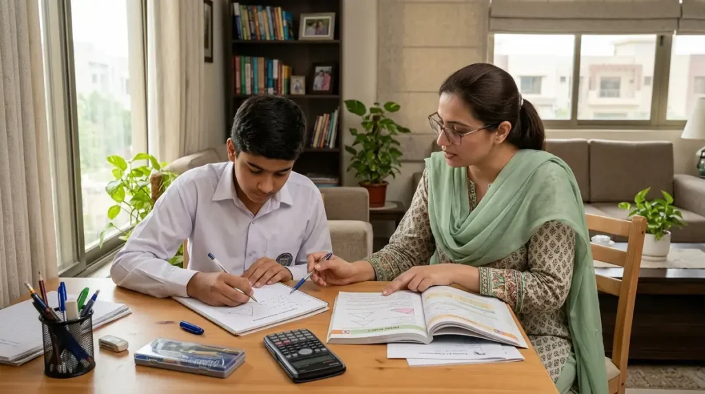 Home tutor in G 15 Islamabad guiding a student through Mathematics