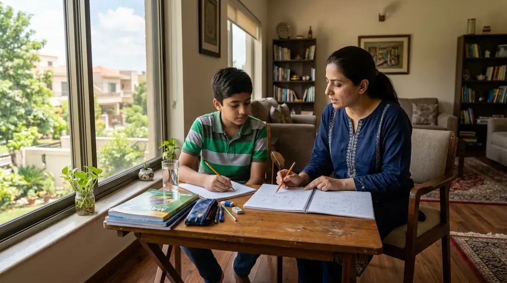 Home tutor in G 8 Islamabad teaching a student at home