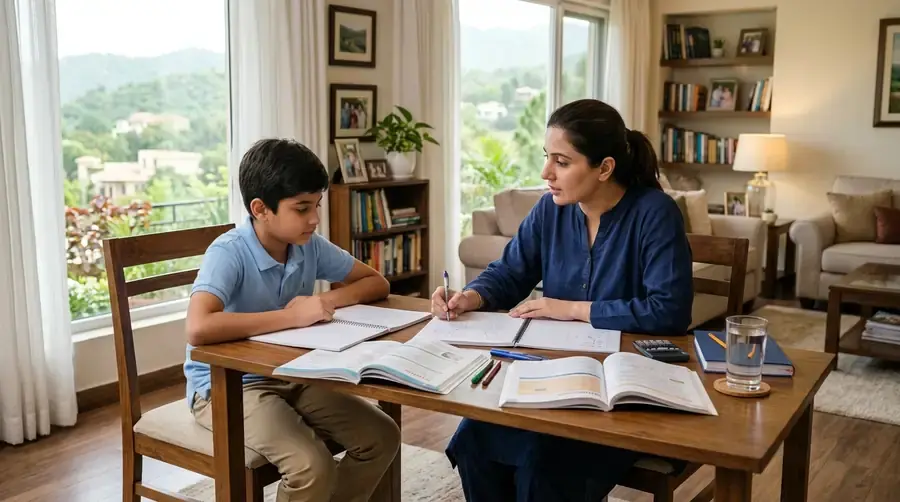 Home tutor in Barakahu Islamabad teaching a student during a home study session