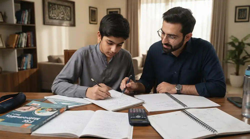Home tutor in I 12 Islamabad teaching a student mathematics at home