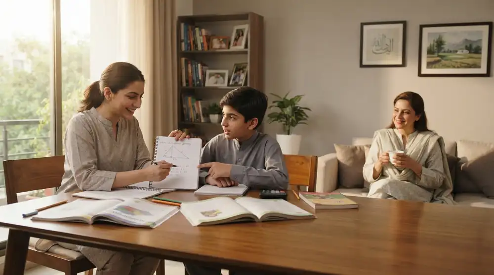 Female home tutor in I 12 Islamabad teaching a school student