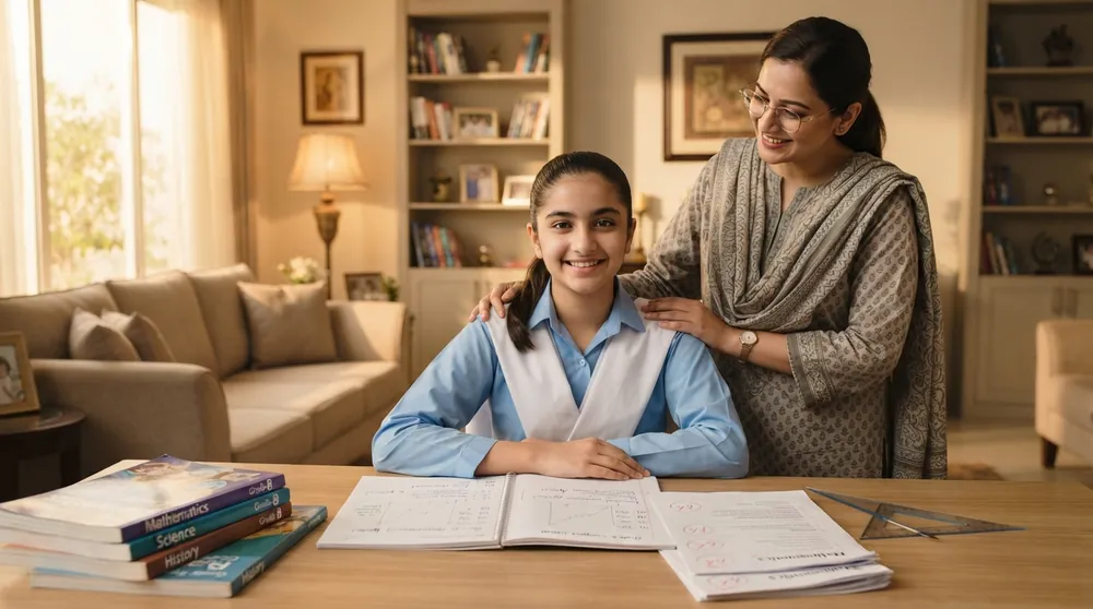 Home tutor in Bahria Town Rawalpindi helping a student build academic confidence